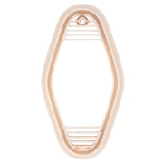 Emporte-pièce porte-clé motel 65x32 mm en polymère biodégradable - Beige x1
