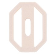 Emporte-pièce octogone ajouré 31x22 mm en polymère biodégradable - Beige x1