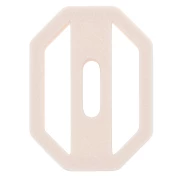 Emporte-pièce octogone ajouré 31x22 mm en polymère biodégradable - Beige x1