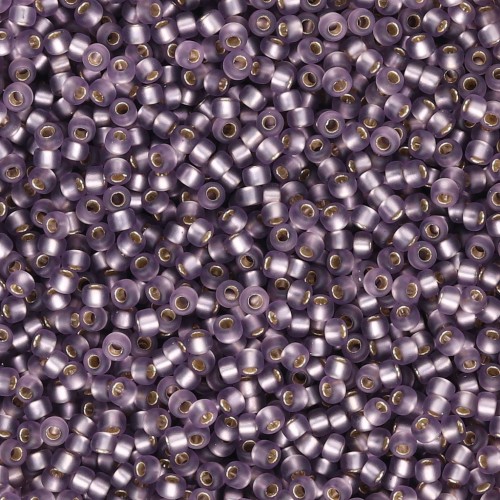 Rocaille Miyuki 15/0 24F - Silver Lined Amethyst Mat x8g