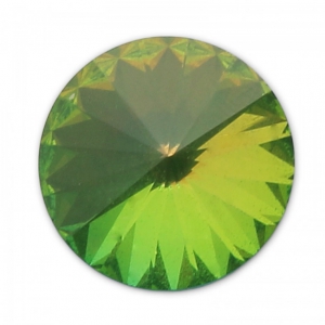 Cabochon PureCrystal 1122 Rivoli 14 mm Crystal AB Ultra Emerald x1