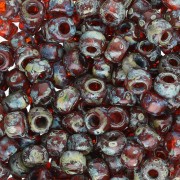 Rocaille Miyuki 6/0 4503 - Transparent Flame Red Picasso x8g|raw }}