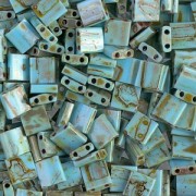 Miyuki Tila Beads 5x5x1.9 mm TL-4514 - Op Turquoise Blue Picasso x10g