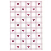 Coeur - Cartes à bijoux 9x6 cm - Motif vichy et petits coeurs - Vieux Rose - Blanc x20 Cartes à bijoux 9x6 cm - Motif vichy et petits coeurs - Vieux Rose - Blanc x20