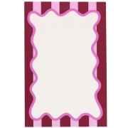 Cartes à bijoux 9x6 cm - Motif rayures - Rose - Bordeaux - Blanc x20|raw }}