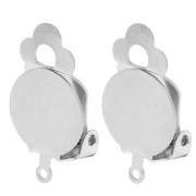 Clips d'oreilles plateau 12 mm oreilles non percées - Acier inoxydable 304 x2|raw }}