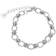 Bracelet maille Fantaisie 7.5 mm - Acier inoxydable 304 x16cm