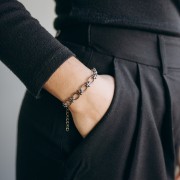 Bracelet maille Fantaisie 7.5 mm - Acier inoxydable 304 x16cm