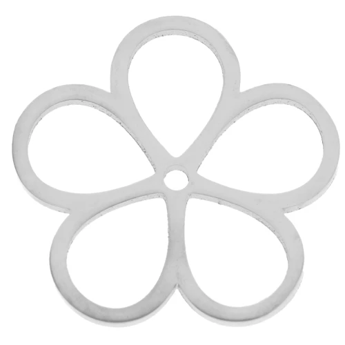 Pendentifs fleur évidé 16 mm - Acier inoxydable 304 x2