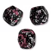 Facettes 3 mm Jet Tweedy Pink x50