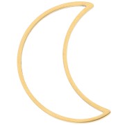 Anneau de montage lune 25x17 mm - Acier inoxydable 316L Doré x1