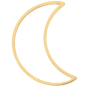 Anneau de montage lune 25x17 mm - Acier inoxydable 316L Doré x1
