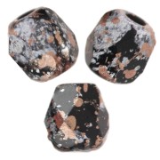 Facettes 3 mm Jet Tweedy Light Copper x50