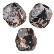 Facettes 3 mm Jet Tweedy Light Copper x50