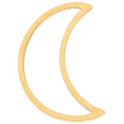 Anneau de montage lune 15x10 mm - Acier inoxydable 316L Doré x1
