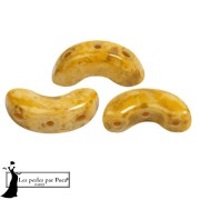 Perles en verre Arcos® par Puca® 5x10 mm - White Stony Orange x10g|raw }}