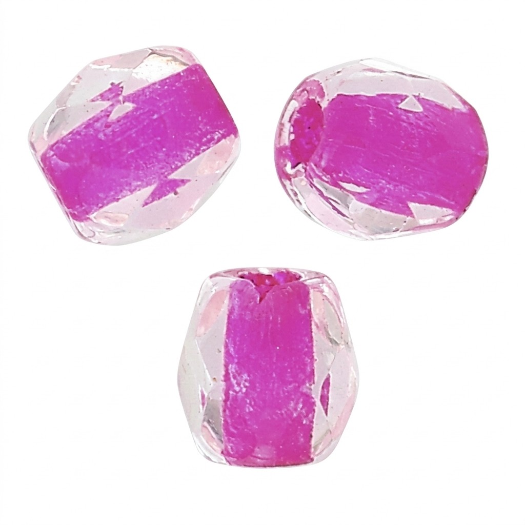 Lot De 200 Perles Facettées Bohème Preciosa 4mm - Crystal Rose Lined - Fabriqué En France