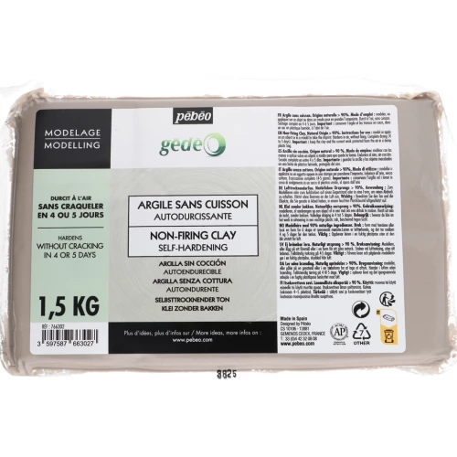 Argile sans cuisson autodurcissante Gédéo - Blanc x1.5kg