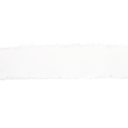 Ruban mousseline effiloché 40 mm - Ecru x1m