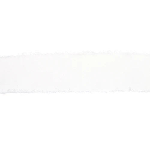 Ruban mousseline effiloché 40 mm - Ecru x1m