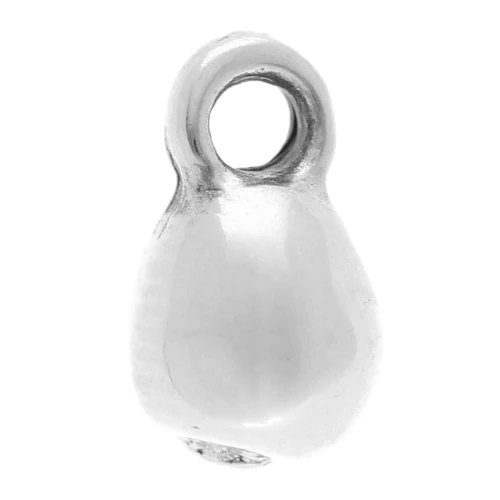 Breloques gouttes 7x4 mm - Placage Argent fin vieilli x20