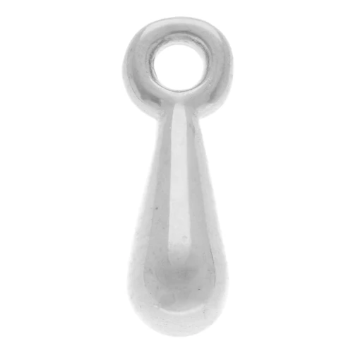 Breloque gouttes 10x3 mm - Placage Argent fin vieilli x10