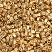 Bugles Twist Miyuki 10/0 Hex Cut 182 - Galvanized Gold x10g