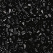 Bugles Twist Miyuki 10/0 Hex Cut 401 - Opaque Black x10g