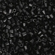 Bugles Twist Miyuki 10/0 Hex Cut 401 - Opaque Black x10g