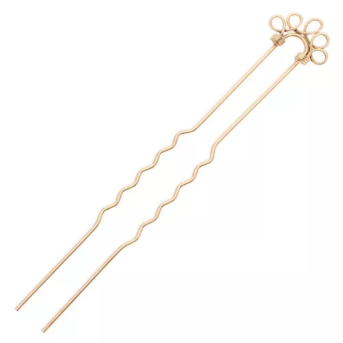 Pique à cheveux à décorer - Doré x1