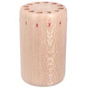 Support de rangement rond en bois 10x6 cm pour limes aiguilles - Naturel x1