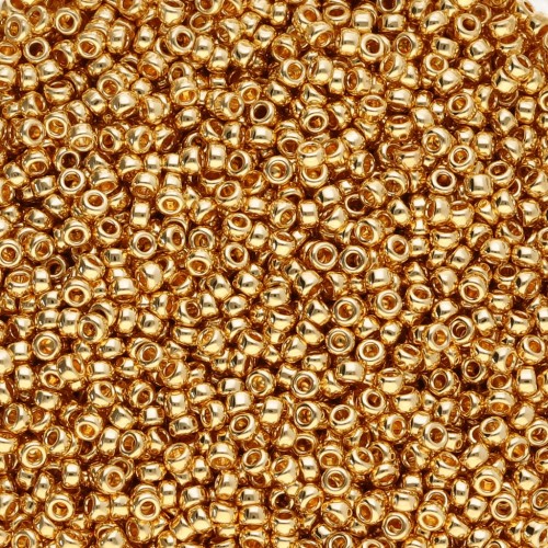 Rocaille Miyuki 15/0 191 - 24kt Gold Plated x50g