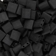 Miyuki Tila Beads 5x5x1.9 mm TL-0401F - Black Mat paquet de 100g