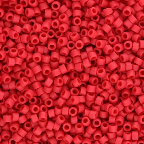 Miyuki Delica 11/0 DB0796 - Dyed Semi Mat Opaque Red x100g