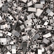 Palladium Plated - Miyuki Half Tila Beads 5x2.3x1.9 mm HTL-194 - Palladium Plated paquet de 50g Miyuki Half Tila Beads 5x2.3x1.9 mm HTL-194 - Palladium Plated paquet de 50g