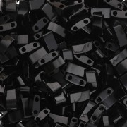 Black - Miyuki Half Tila Beads 5x2.3x1.9 mm HTL-401 - Black paquet de 100g Miyuki Half Tila Beads 5x2.3x1.9 mm HTL-401 - Black paquet de 100g