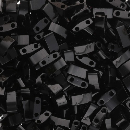 Miyuki Half Tila Beads 5x2.3x1.9 mm HTL-401 - Black paquet de 100g