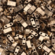 Dark Bronze - Miyuki Half Tila Beads 5x2.3x1.9 mm HTL-457 - Dark Bronze Metallic paquet de 100g Miyuki Half Tila Beads 5x2.3x1.9 mm HTL-457 - Dark Bronze Metallic paquet de 100g