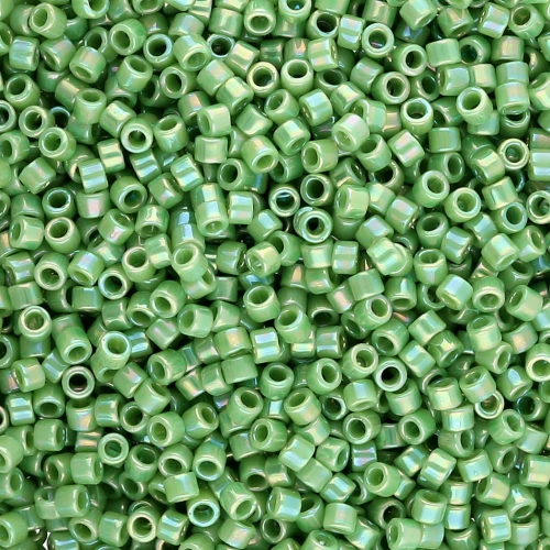 Miyuki Delica 11/0 DB0163 - Opaque Green AB x100g