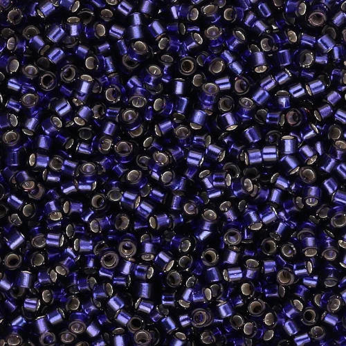 Miyuki Delica 11/0 DB0609 - Dark Purple Dyed Silver Lined x100g