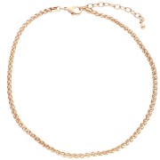 Collier maille Palmier 5 mm - Doré à l'or fin x46cm|raw }}