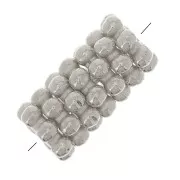 Perles rondelles intercalaires 5 mm Placage Argent fin vieilli x10