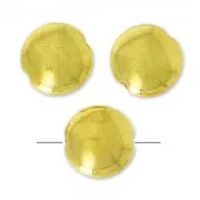 Perles Palets lisses 7.5 mm Doré à l'or fin x4