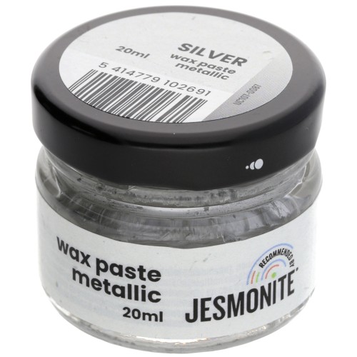 Pâte de cire métallique  - Jesmonite - Argenté x20ml