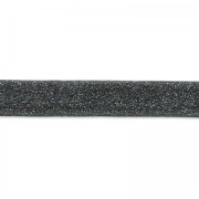 Lacet cuir reconstitué double-face 3 mm Dark Grey Metallic x1m