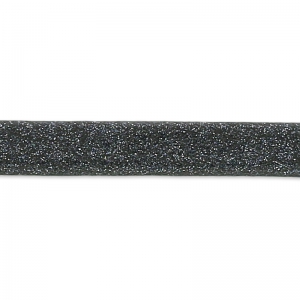 Lacet cuir reconstitué double-face 3 mm Dark Grey Metallic x1m