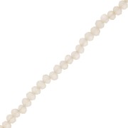 Perles rondelles facettées - rondes aplaties -3.5x2.5 mm Greige Frosted x32cm|raw }}