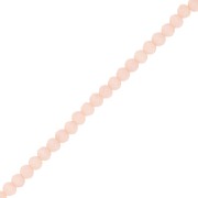 Perles rondelles facettées - rondes aplaties 3.5x3 mm - Nude Frosted x34cm