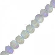 Perles rondelles facettées rondes aplaties 3.5x3mm Light Purple Iris Frostedx34cm|raw }}