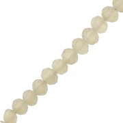 Perles rondelles facettées - rondes aplaties 3.5x3 mm Sand Frosted x33cm|raw }}